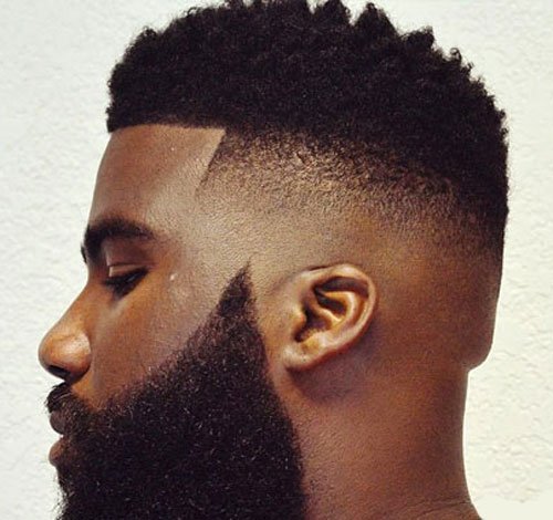 Black-Men-Hairstyles-Fade-With-Beard
